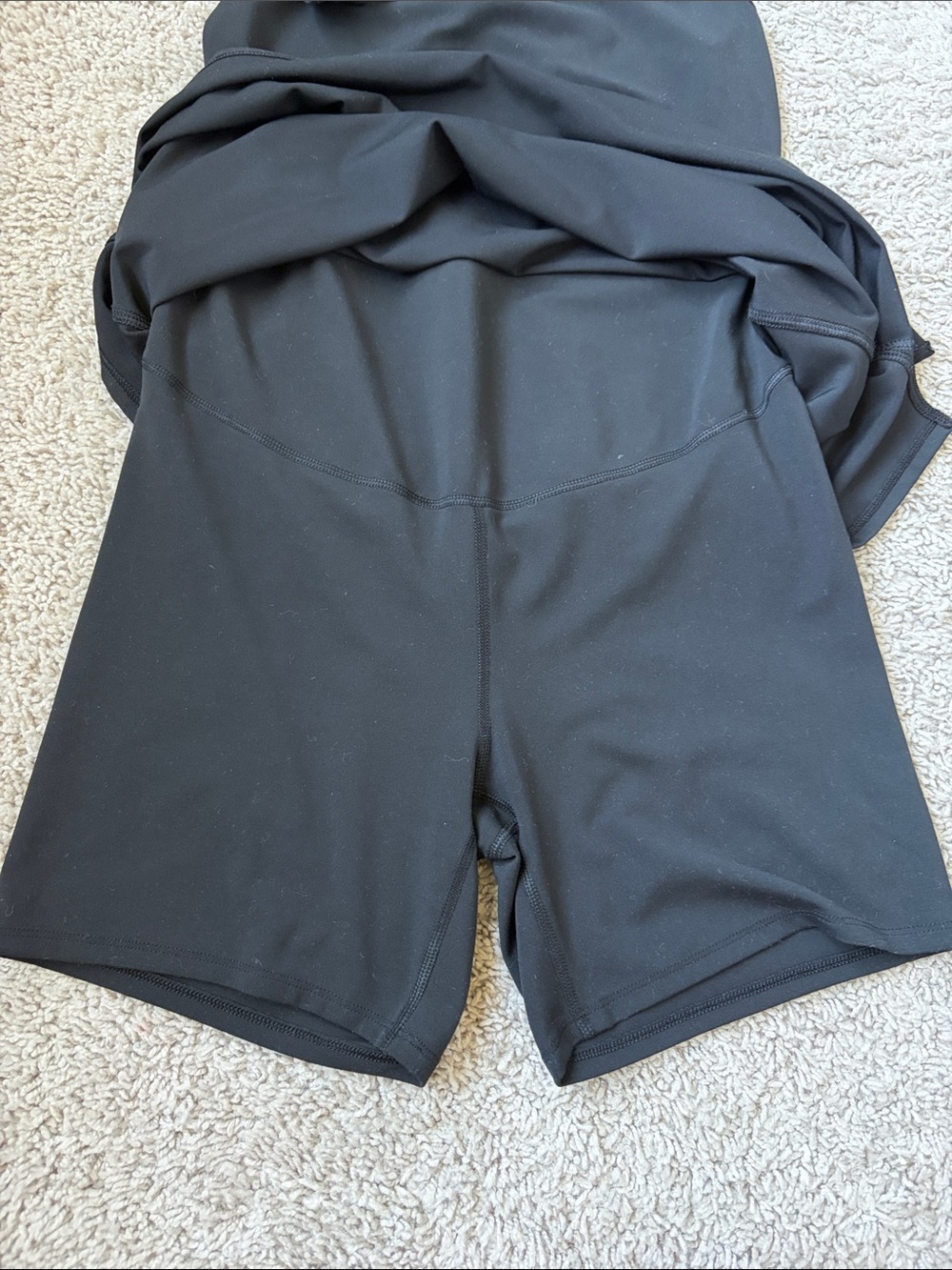 Isabel maternity or regular Active Black Racerback Tank Top dress - Picture 3 of 4